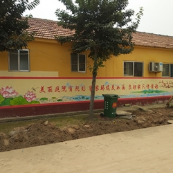 潍坊寒亭区建设美丽庭院文化墙彩绘