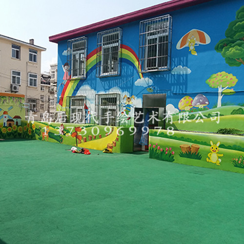青岛幼儿园墙体彩绘